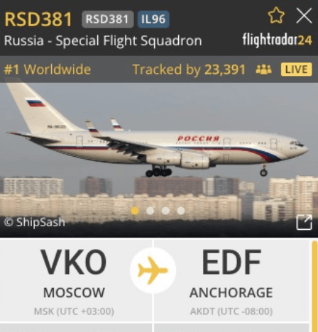 皇冠信用网最高占成_俄专机穿过极地抵达阿拉斯加皇冠信用网最高占成,美俄会谈地“全副武装”:数百特工入驻,安保规则曝光